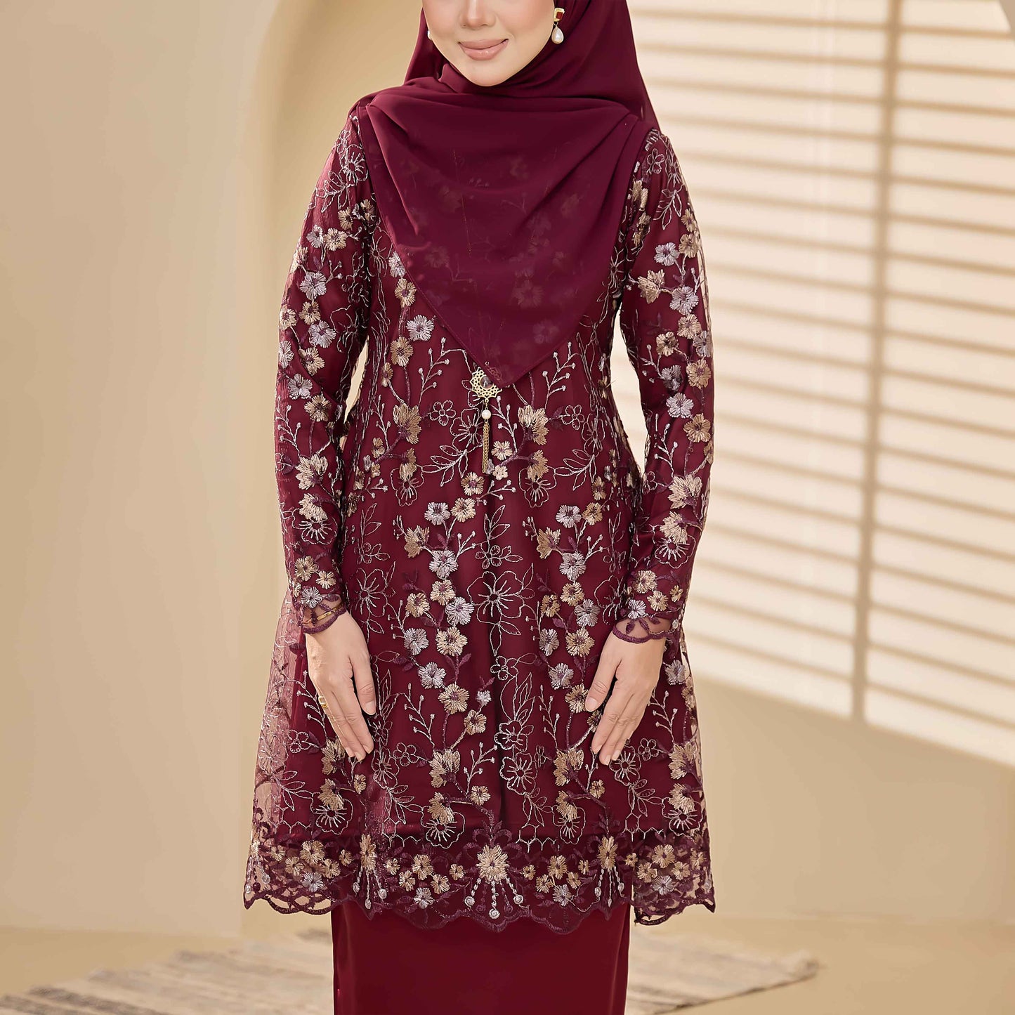 Clara Rizqa - DAVENA Baju Kurung Muslimah Lace