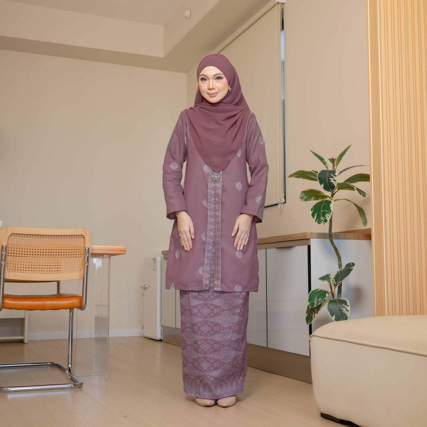 CLARA RIZQA Kebaya Mahsuri Baju Muslimah Material Songket Tenun Asli