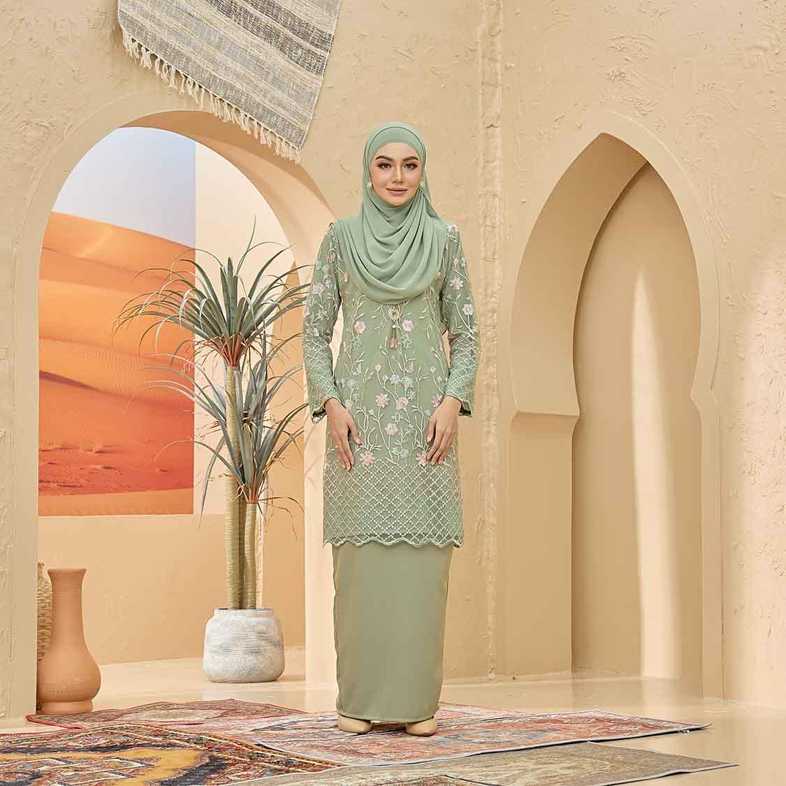 CLARA RIZQA - BELLAROSE Baju kurung muslimah lace