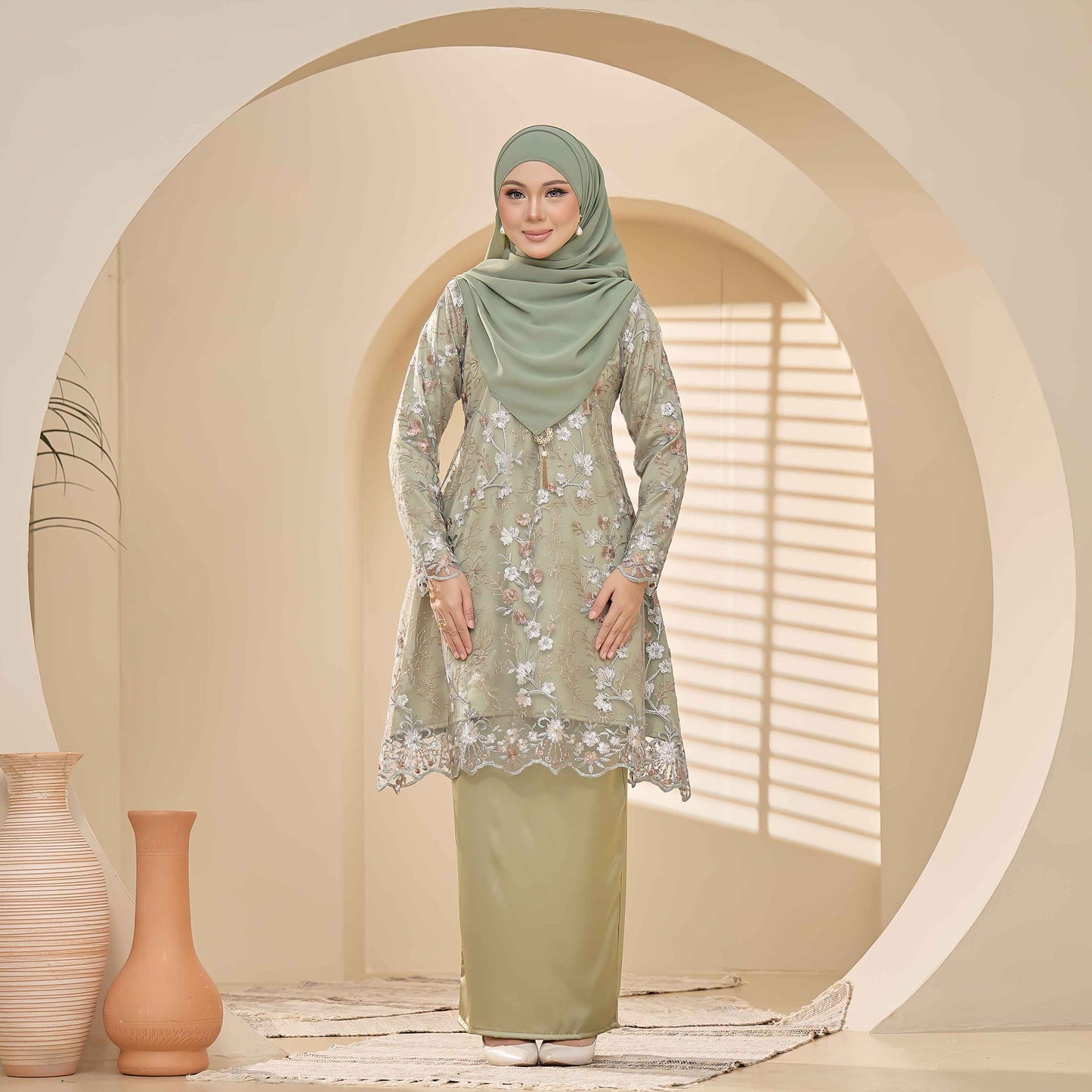 Clara Rizqa - DAVENA Baju Kurung Muslimah Lace