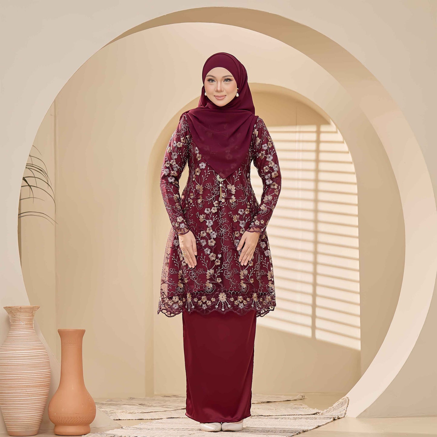 Clara Rizqa - DAVENA Baju Kurung Muslimah Lace