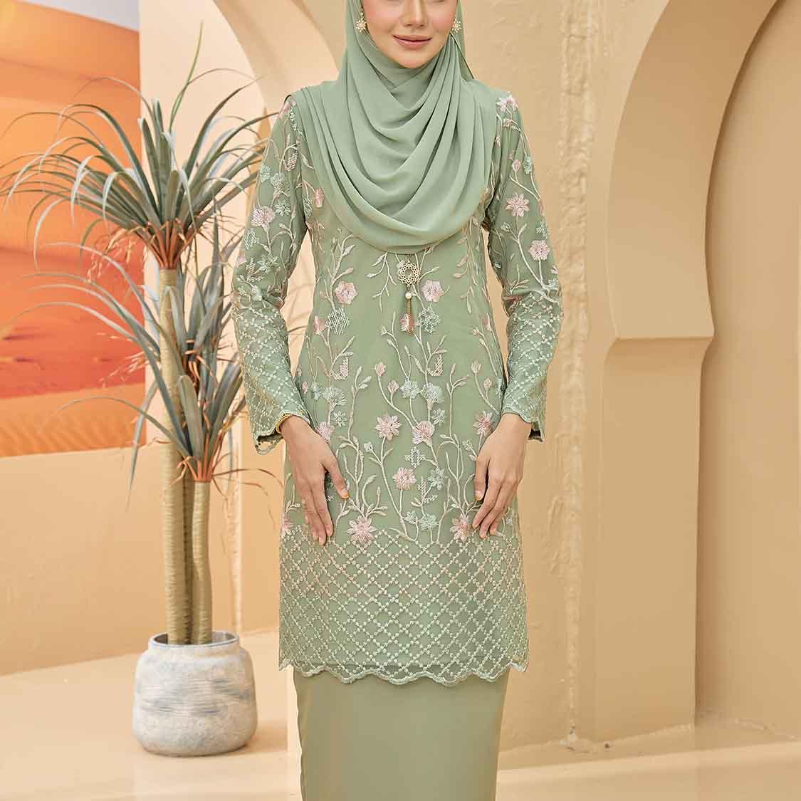 CLARA RIZQA - BELLAROSE Baju kurung muslimah lace