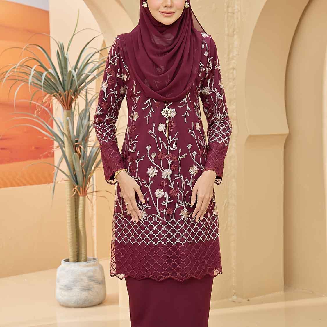 CLARA RIZQA - BELLAROSE Baju kurung muslimah lace