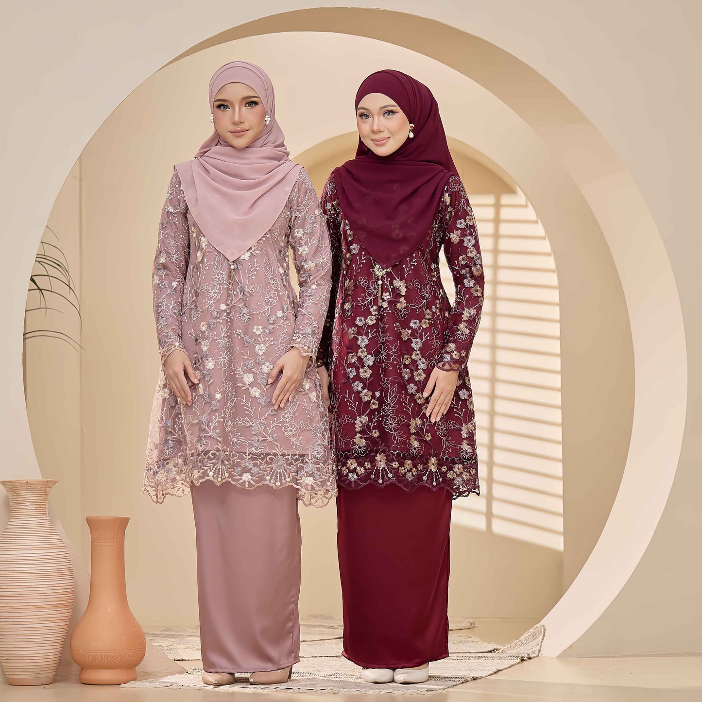 Clara Rizqa - DAVENA Baju Kurung Muslimah Lace