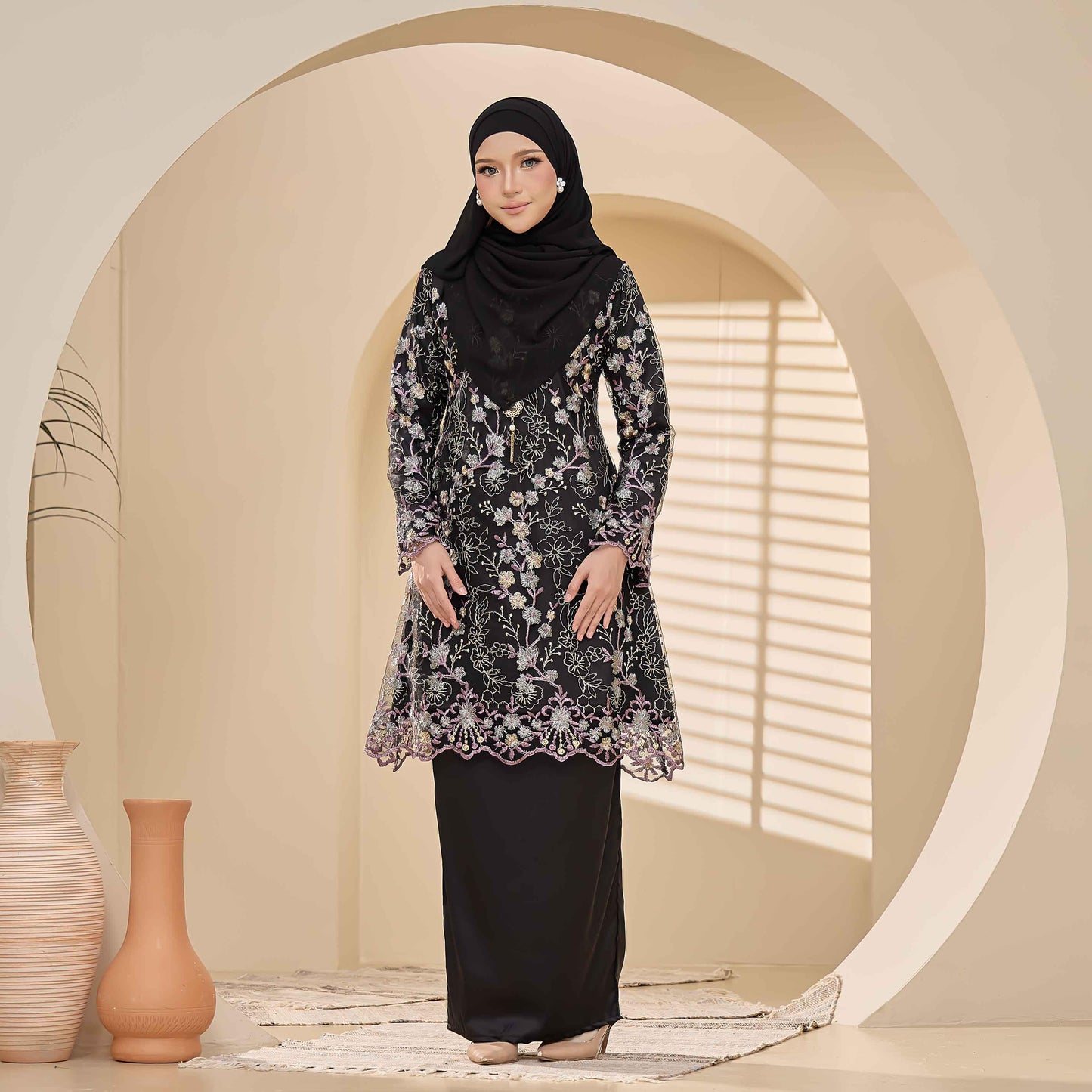 Clara Rizqa - DAVENA Baju Kurung Muslimah Lace