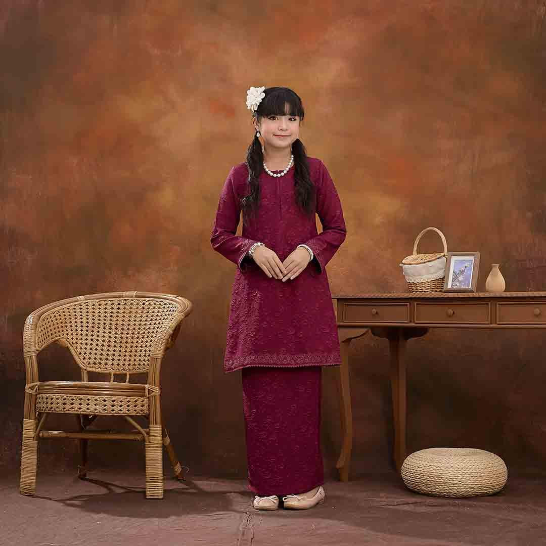 CLARA RIZQA - KURUNG Vianna muslimah Premium Snow Embos kids
