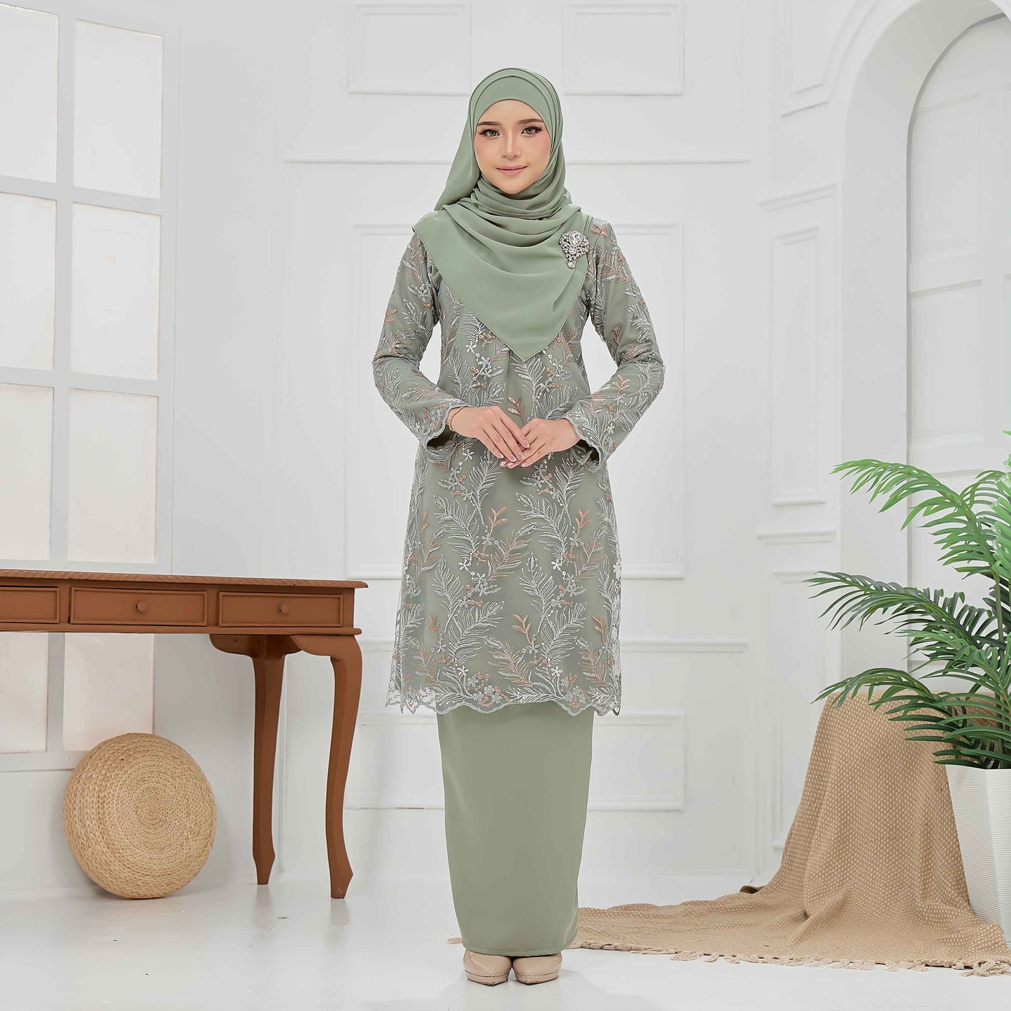 CLARA RIZQA - BRIANA Baju kurung muslimah lace