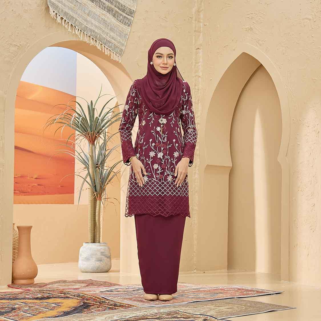 CLARA RIZQA - BELLAROSE Baju kurung muslimah lace