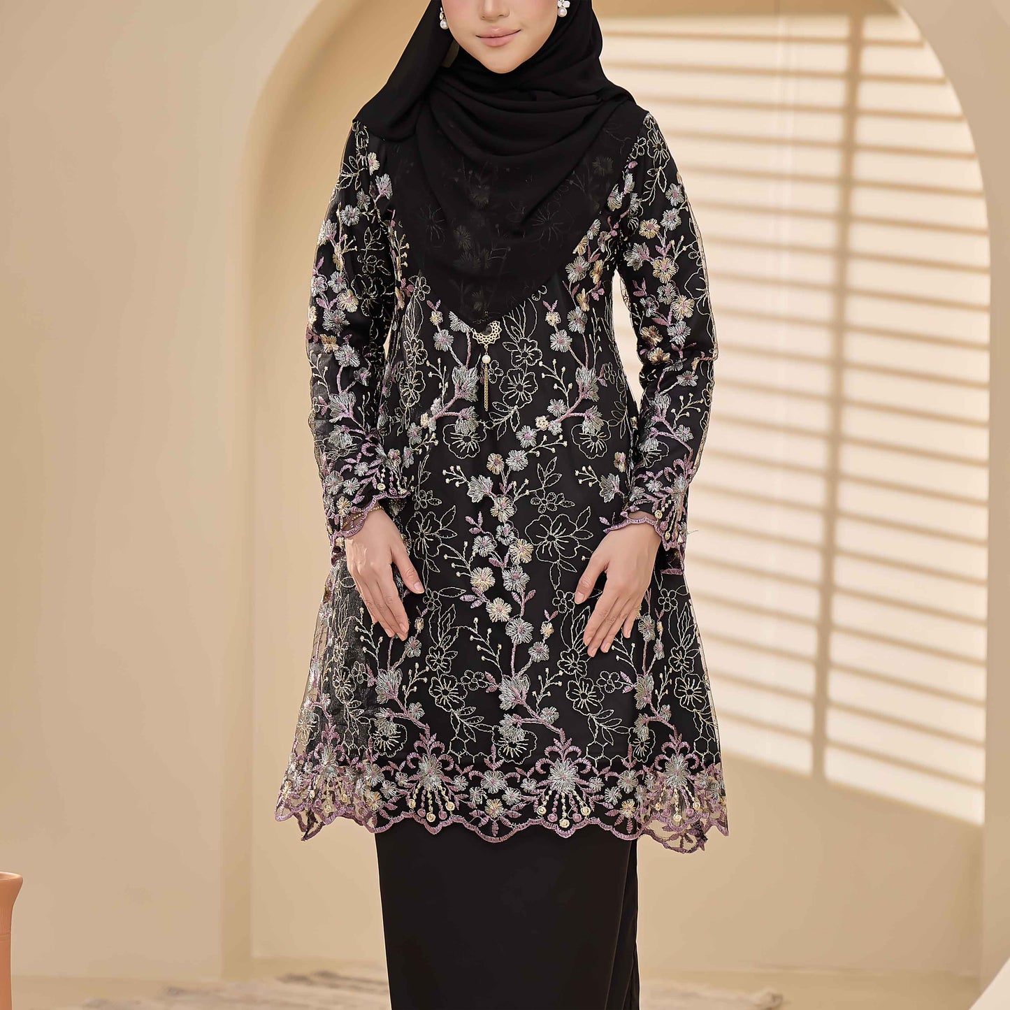 Clara Rizqa - DAVENA Baju Kurung Muslimah Lace