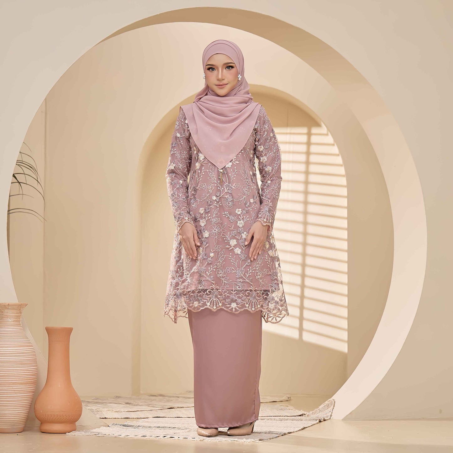 Clara Rizqa - DAVENA Baju Kurung Muslimah Lace