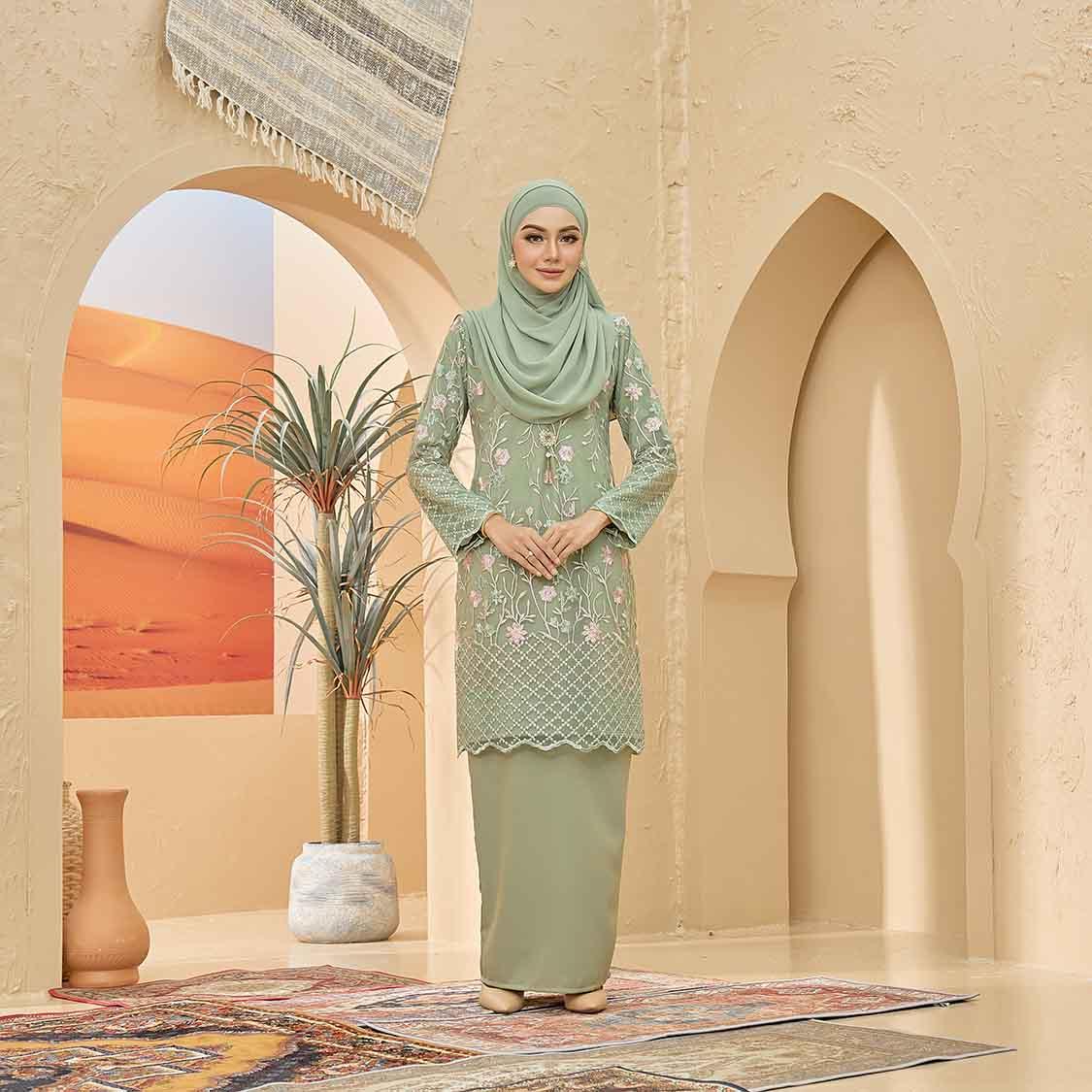 CLARA RIZQA - BELLAROSE Baju kurung muslimah lace