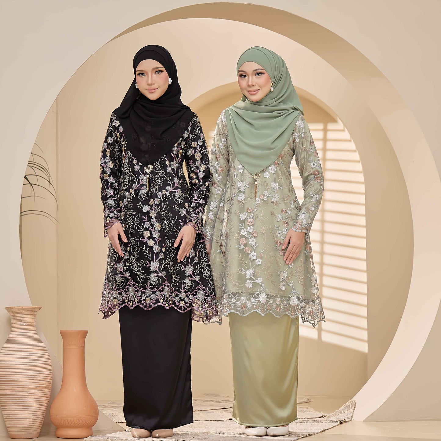 Clara Rizqa - DAVENA Baju Kurung Muslimah Lace