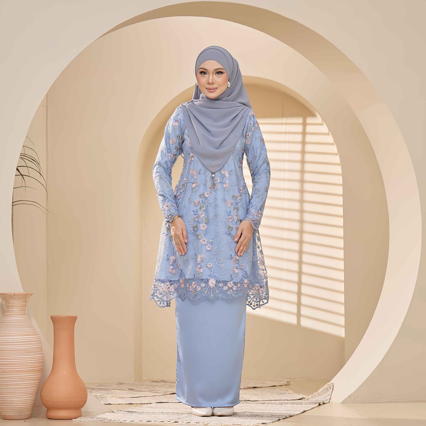Clara Rizqa - DAVENA Baju Kurung Muslimah Lace