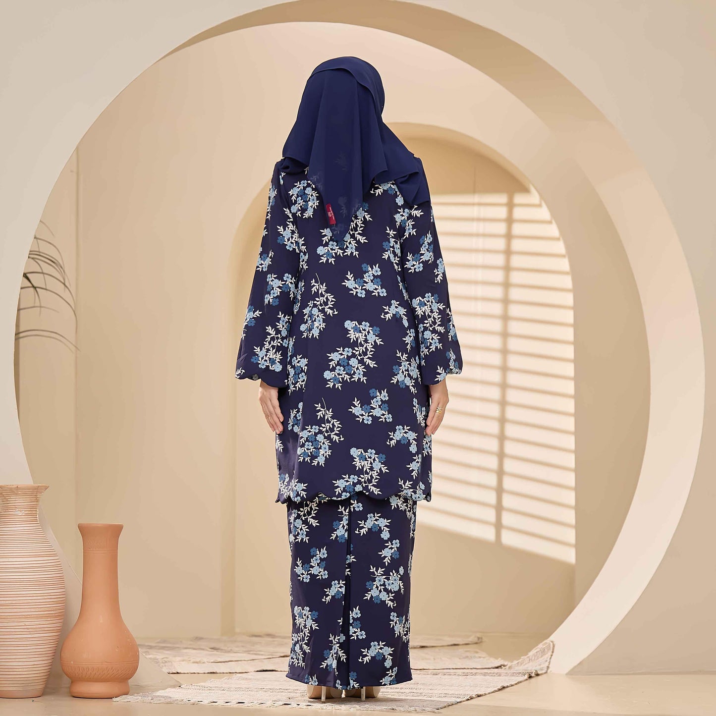 CLARA RIZQA - LAVEENA baju kurung muslimah material premium como crepe printed