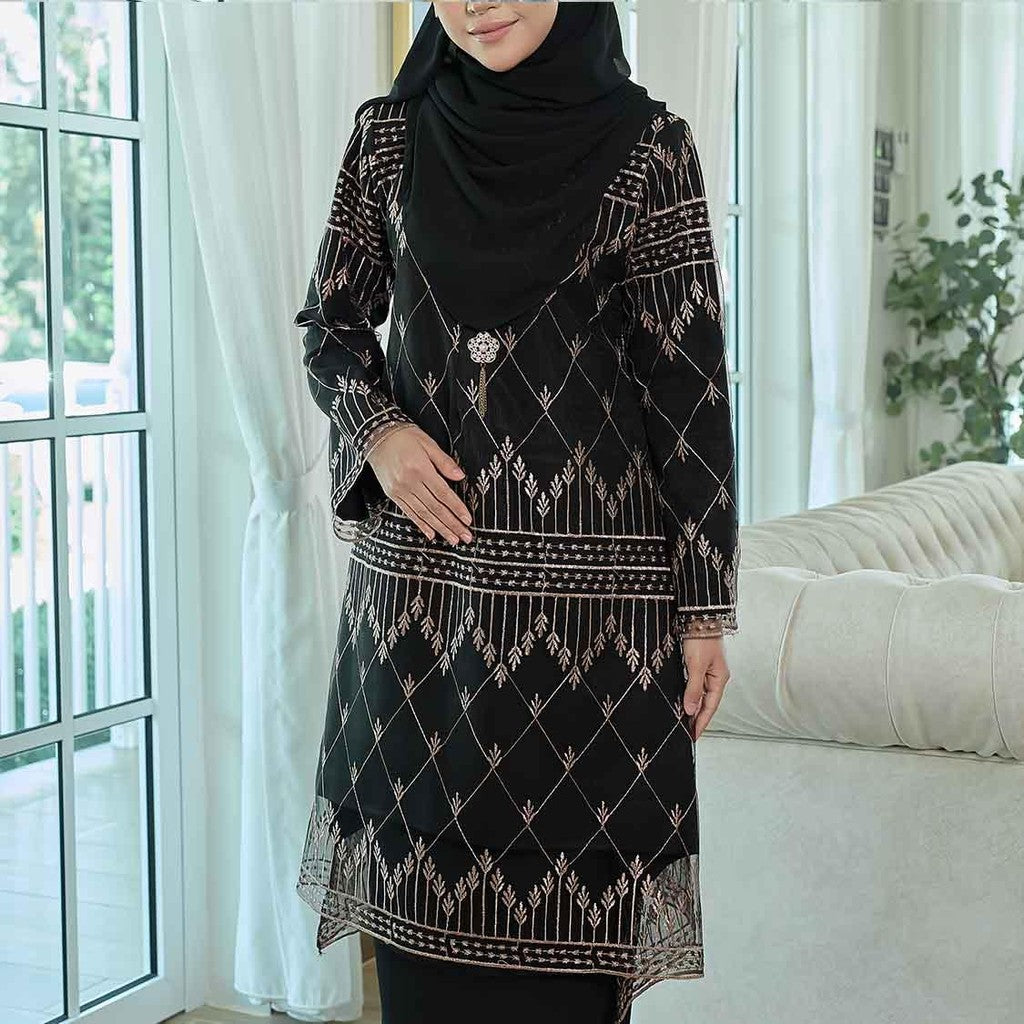 CLARA RIZQA - CAMILLA Baju kurung muslimah lace + Como Crepe
