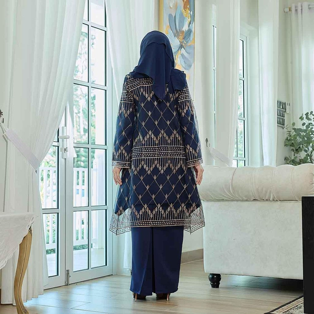 CLARA RIZQA - CAMILLA Baju kurung muslimah lace + Como Crepe