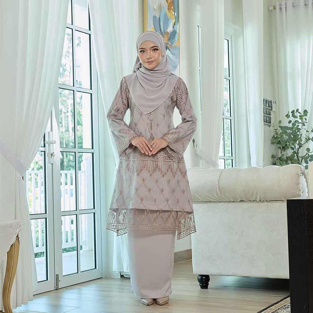 CLARA RIZQA - CAMILLA Baju kurung muslimah lace + Como Crepe