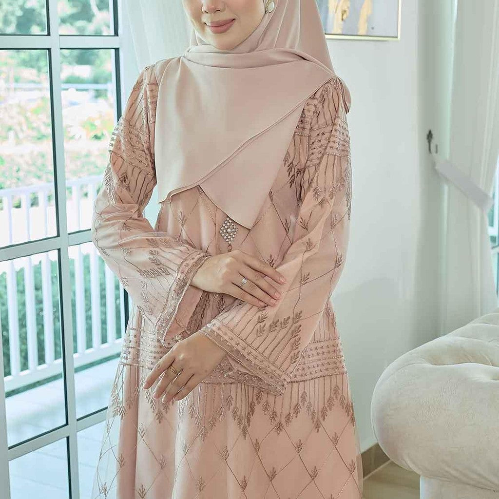 CLARA RIZQA - CAMILLA Baju kurung muslimah lace + Como Crepe
