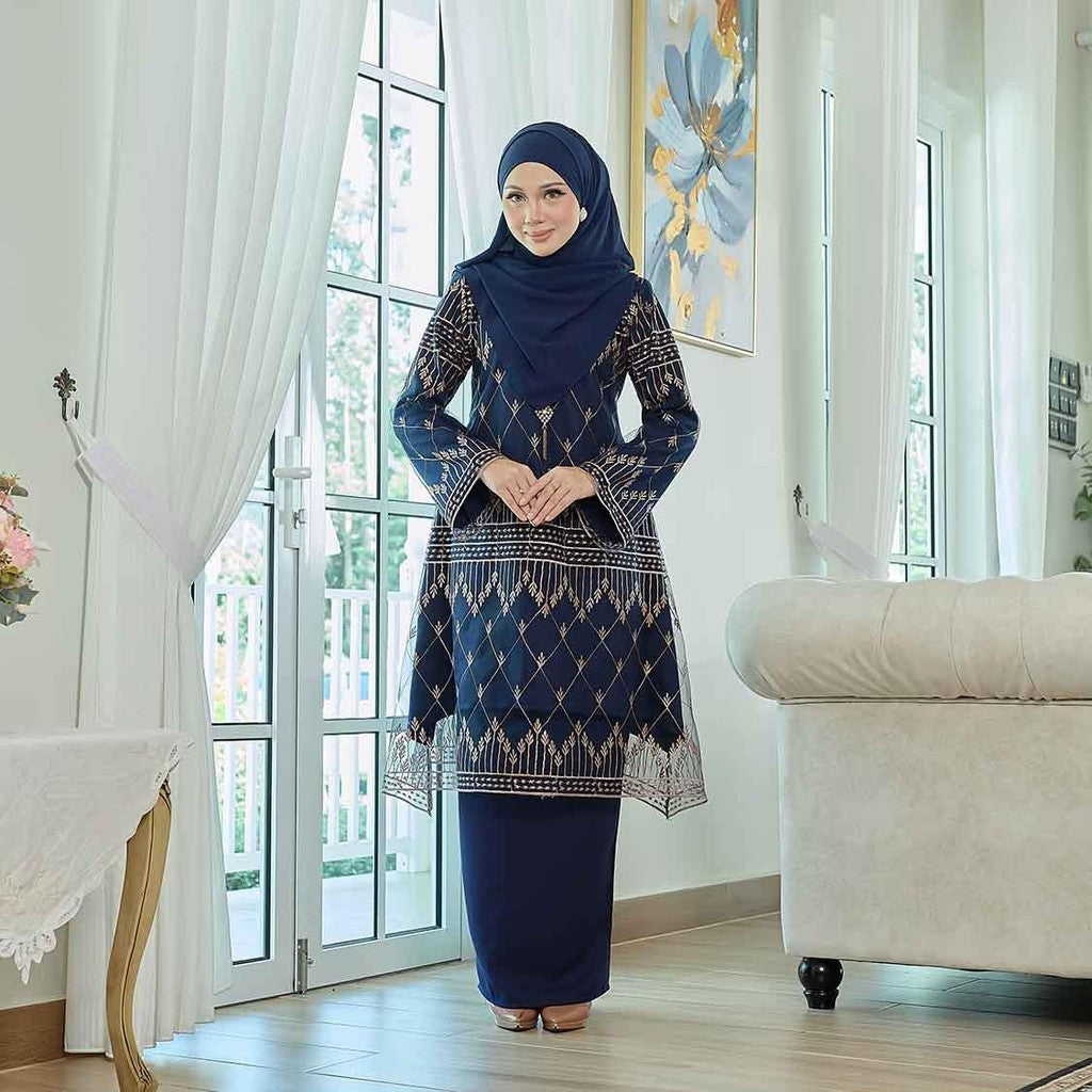 CLARA RIZQA - CAMILLA Baju kurung muslimah lace + Como Crepe