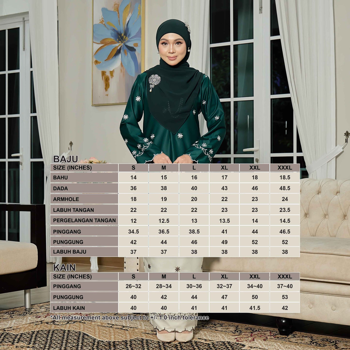 CLARA RIZQA - EVAROSE mom baju kurung cantik moden material premium toyobo cotton