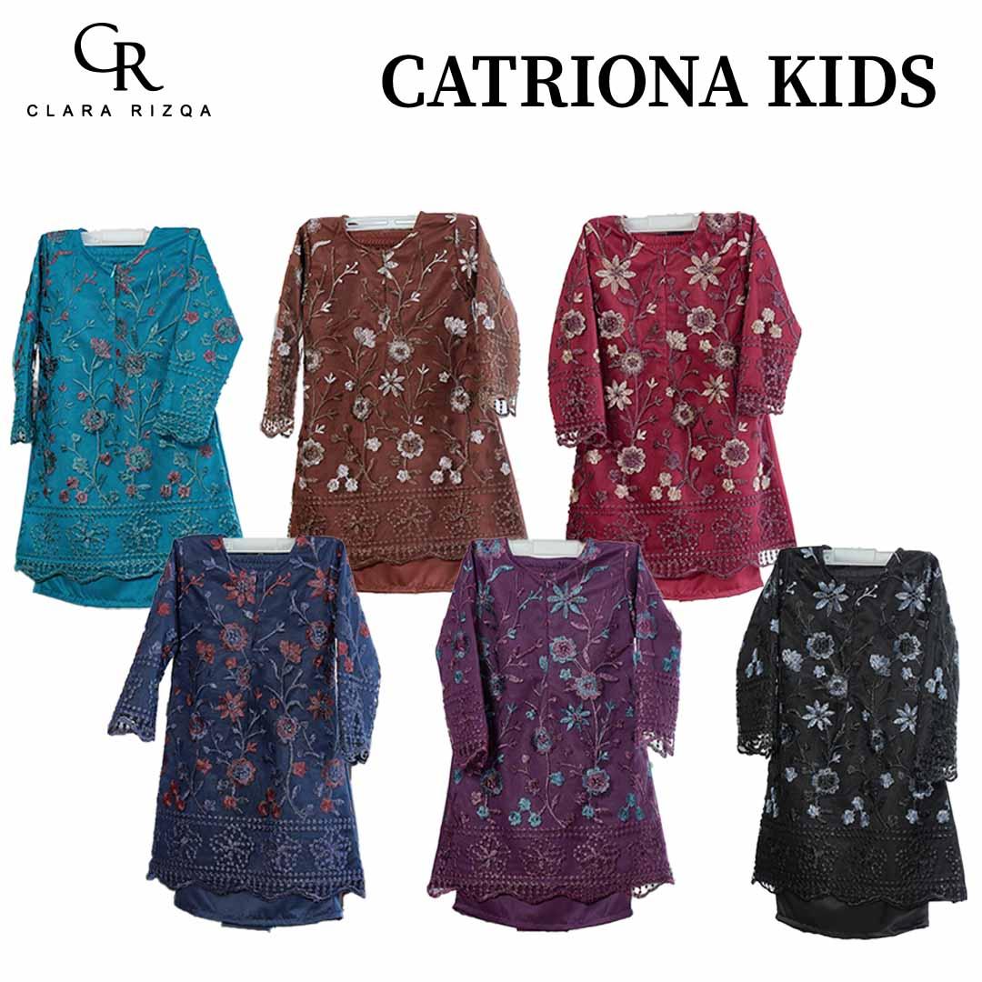 CLARA RIZQA - Catriona Kids baju kurung muslimah material premium pearl skin with lace