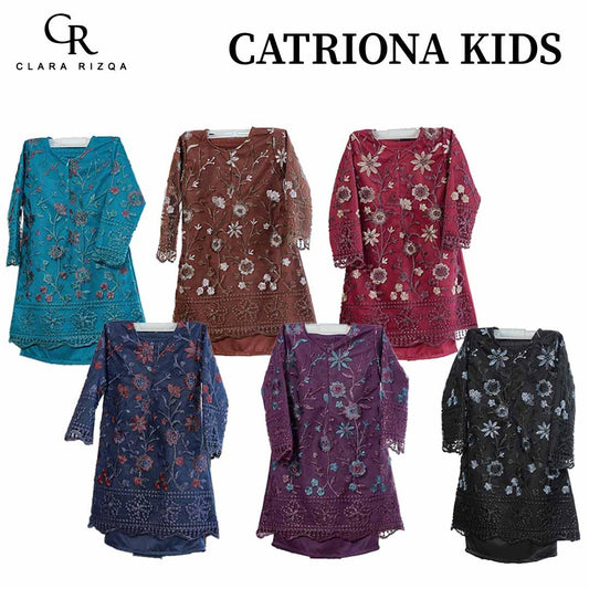 CLARA RIZQA - Catriona Kids baju kurung muslimah material premium pearl skin with lace