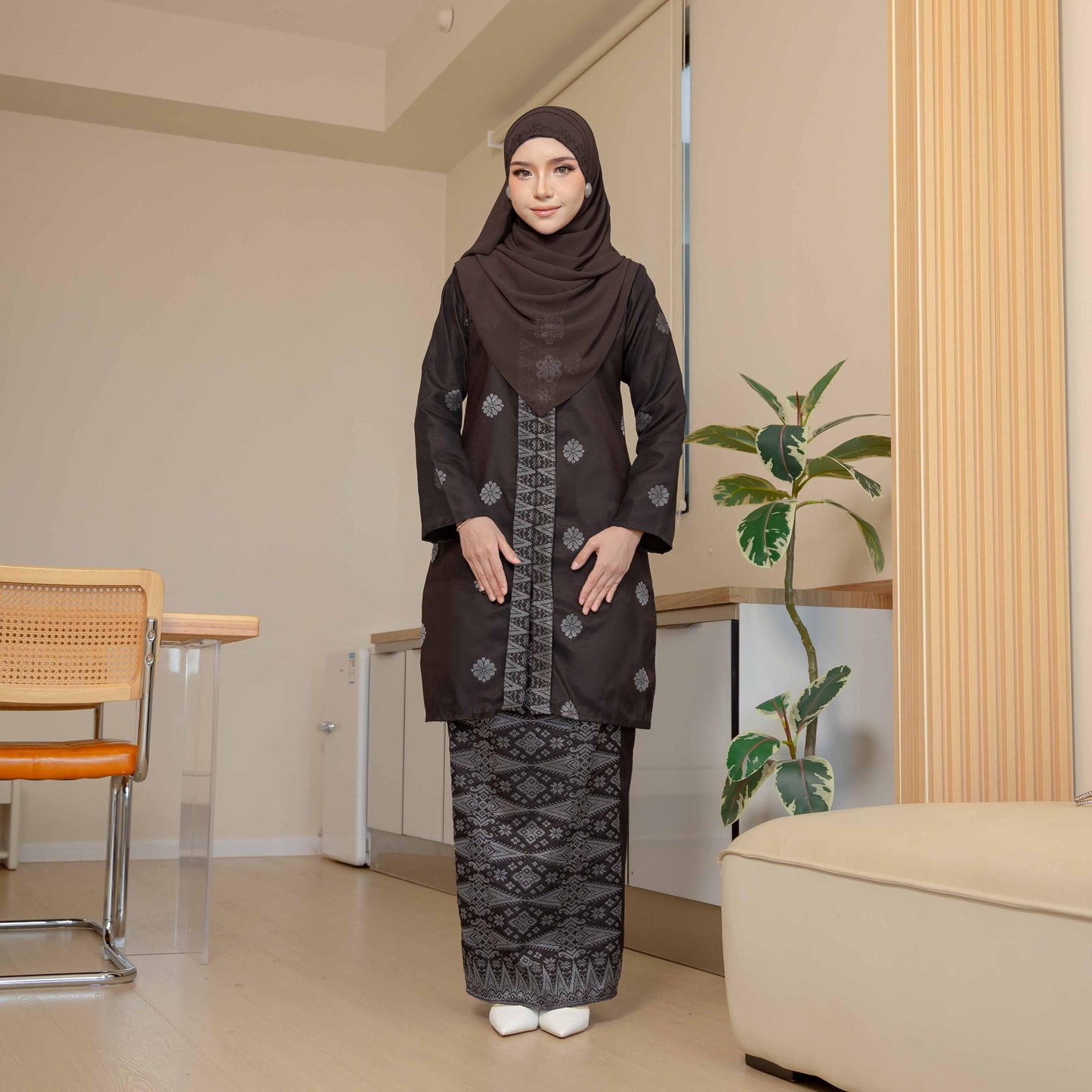 CLARA RIZQA Kebaya Mahsuri Baju Muslimah Material Songket Tenun Asli