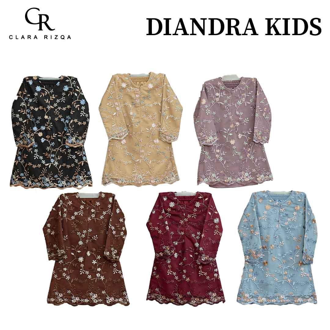 CLARA RIZQA - DIANDRA Kids baju kurung muslimah material premium pearl skin with lace