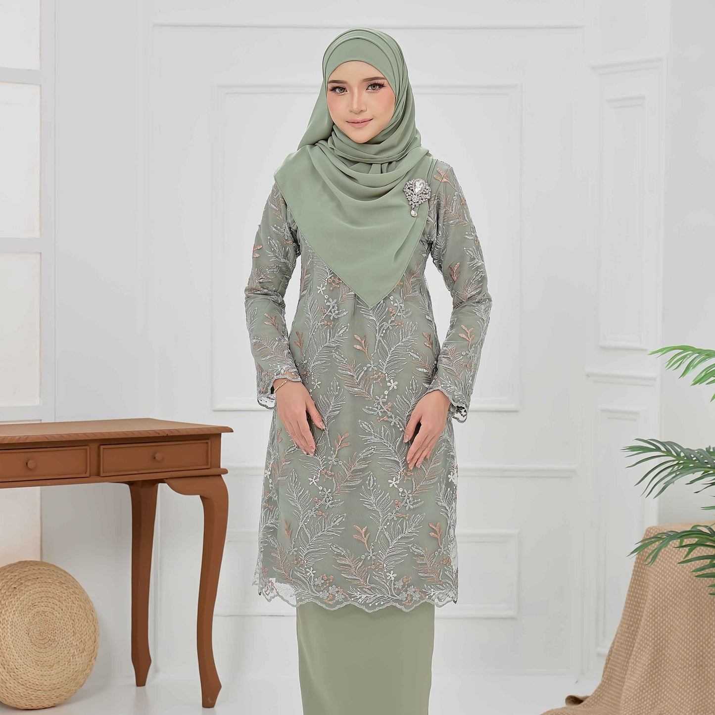 CLARA RIZQA - BRIANA Baju kurung muslimah lace
