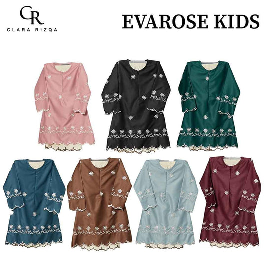 CLARA RIZQA - EVAROSE kids baju kurung cantik moden material premium toyobo cotton
