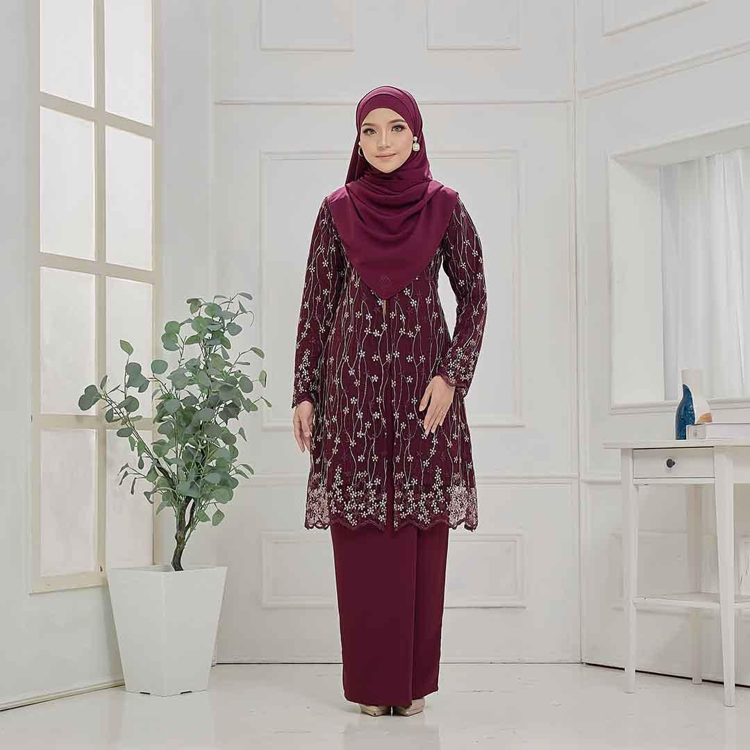 CLARA RIZQA - CATHERINE Baju Kurung Muslimah mom lace