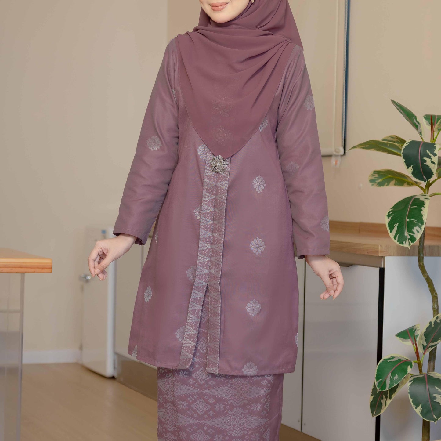 CLARA RIZQA Kebaya Mahsuri Baju Muslimah Material Songket Tenun Asli