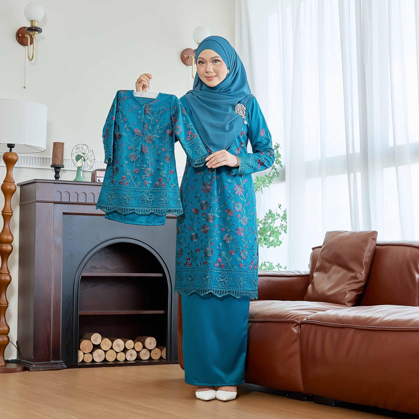 CLARA RIZQA - Catriona Kids baju kurung muslimah material premium pearl skin with lace