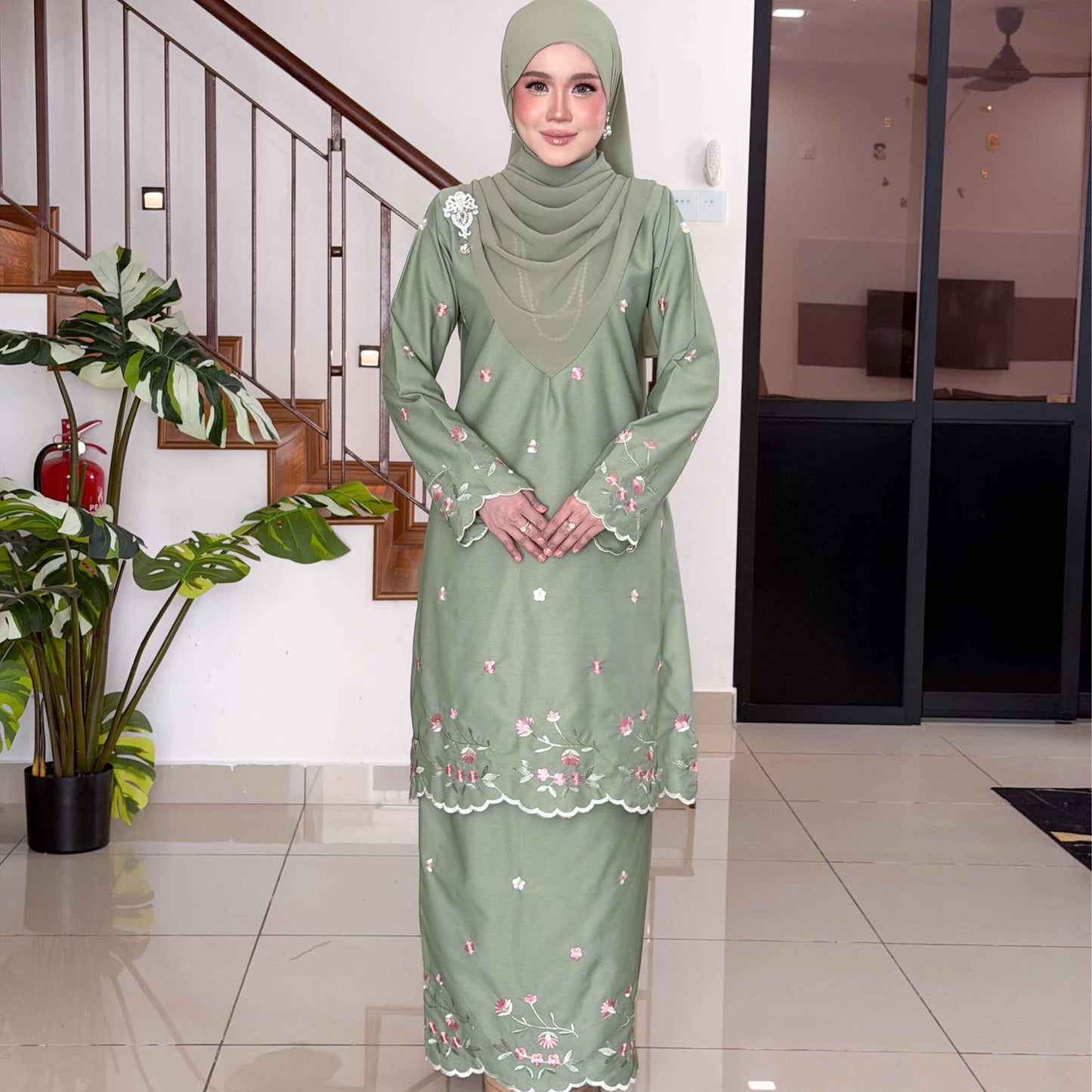 CLARA RIZQA - ROSSA mom baju kurung cantik moden material premium cotton embroidery