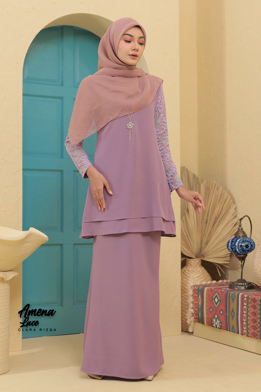 Amenaa Lace - Dusty Purple