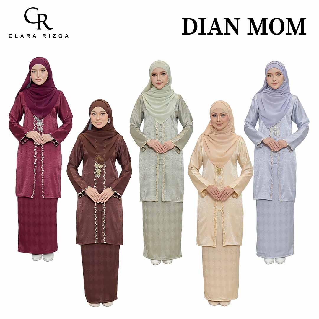 CLARA RIZQA - DIAN baju kurung muslimah material jacquard sulam