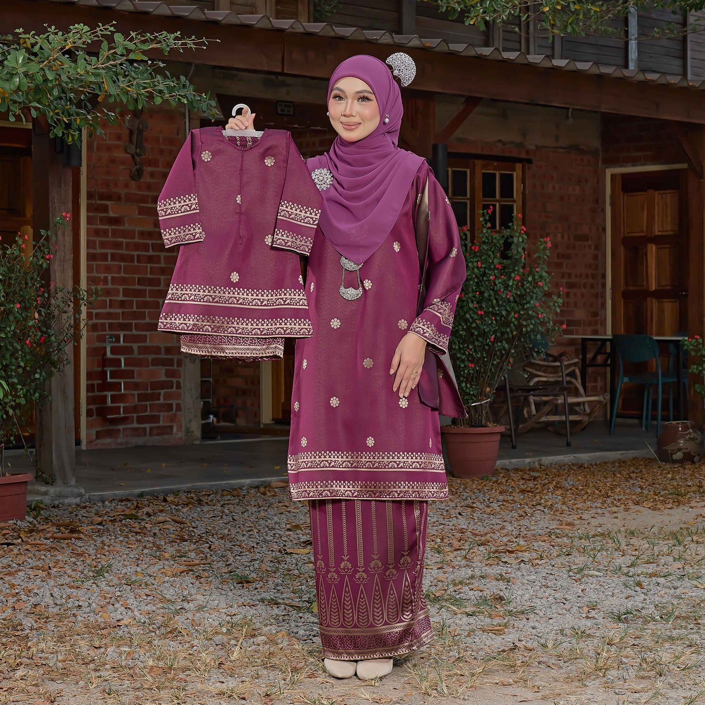 CLARA RIZQA - DHIA RATNA Kids kurung cantik moden material thai tenun songket