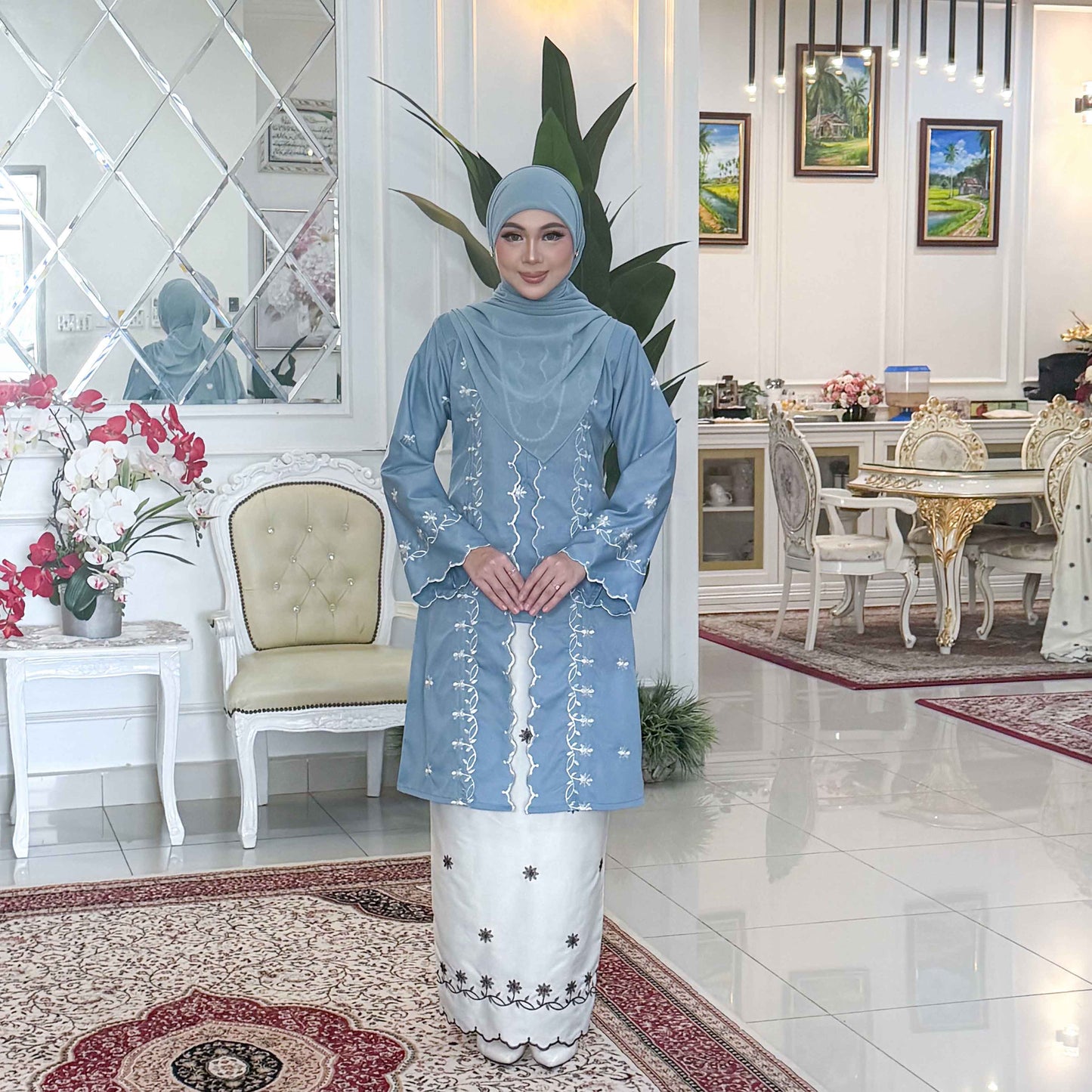 CLARA RIZQA - MELINDA baju kurung cantik moden material premium toyobo cotton