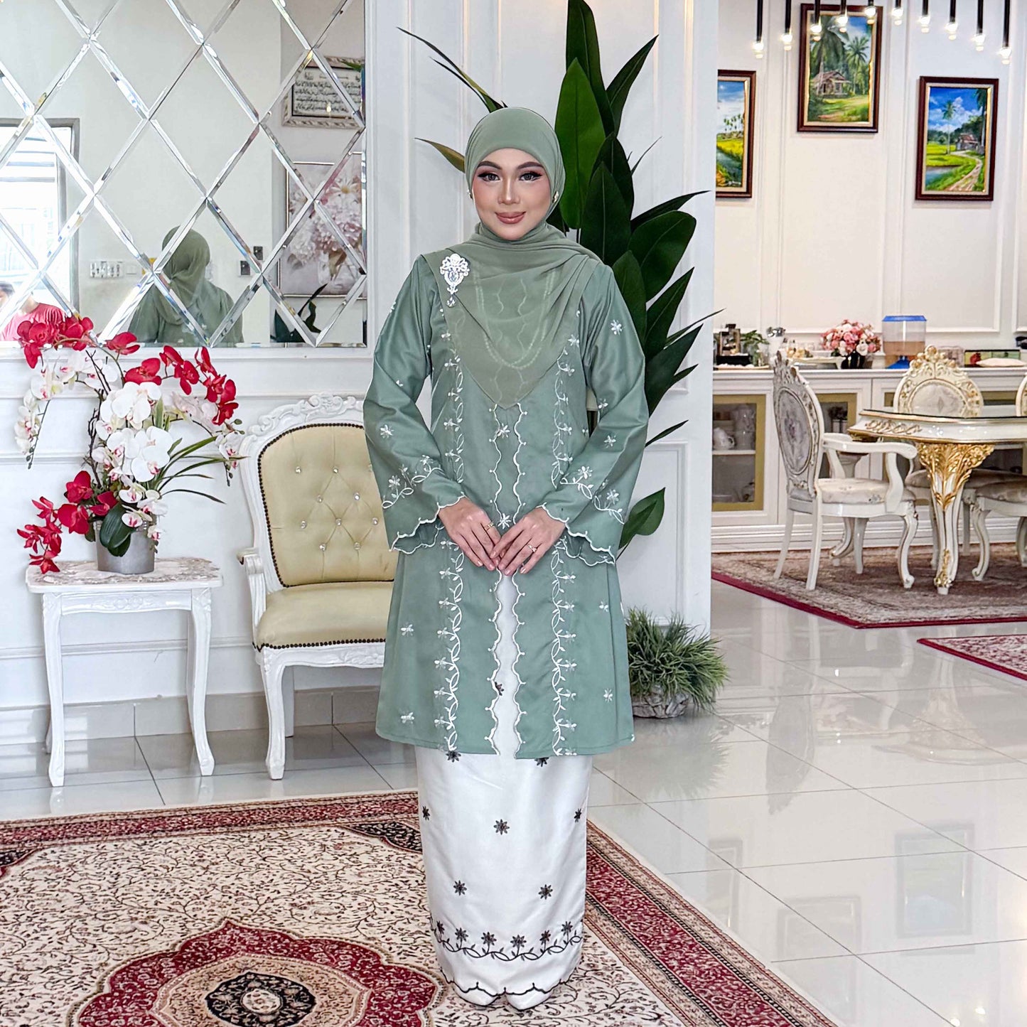 CLARA RIZQA - MELINDA baju kurung cantik moden material premium toyobo cotton