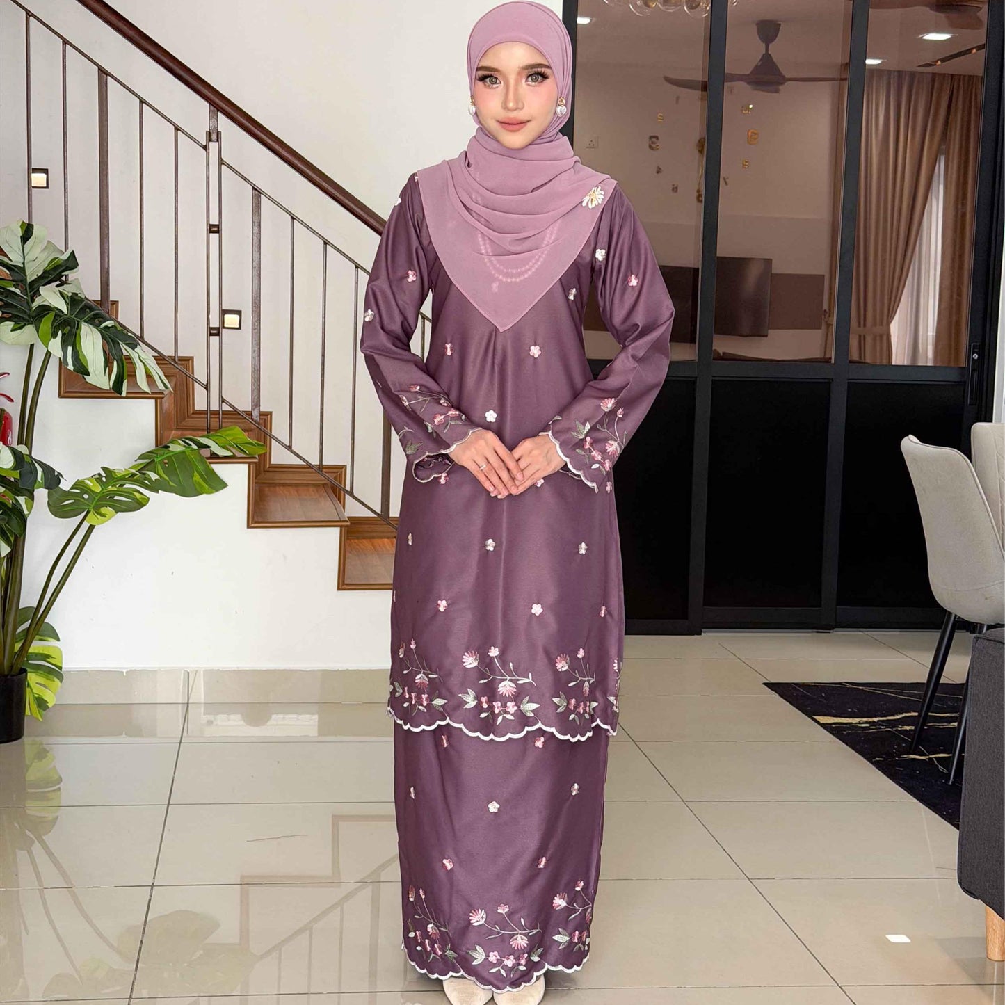 CLARA RIZQA - ROSSA mom baju kurung cantik moden material premium cotton embroidery