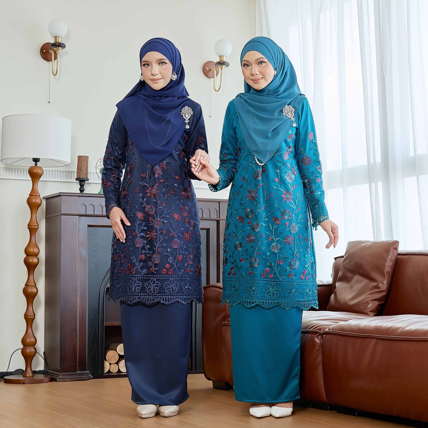 CLARA RIZQA - Catriona Mom baju kurung muslimah material premium pearl skin with lace