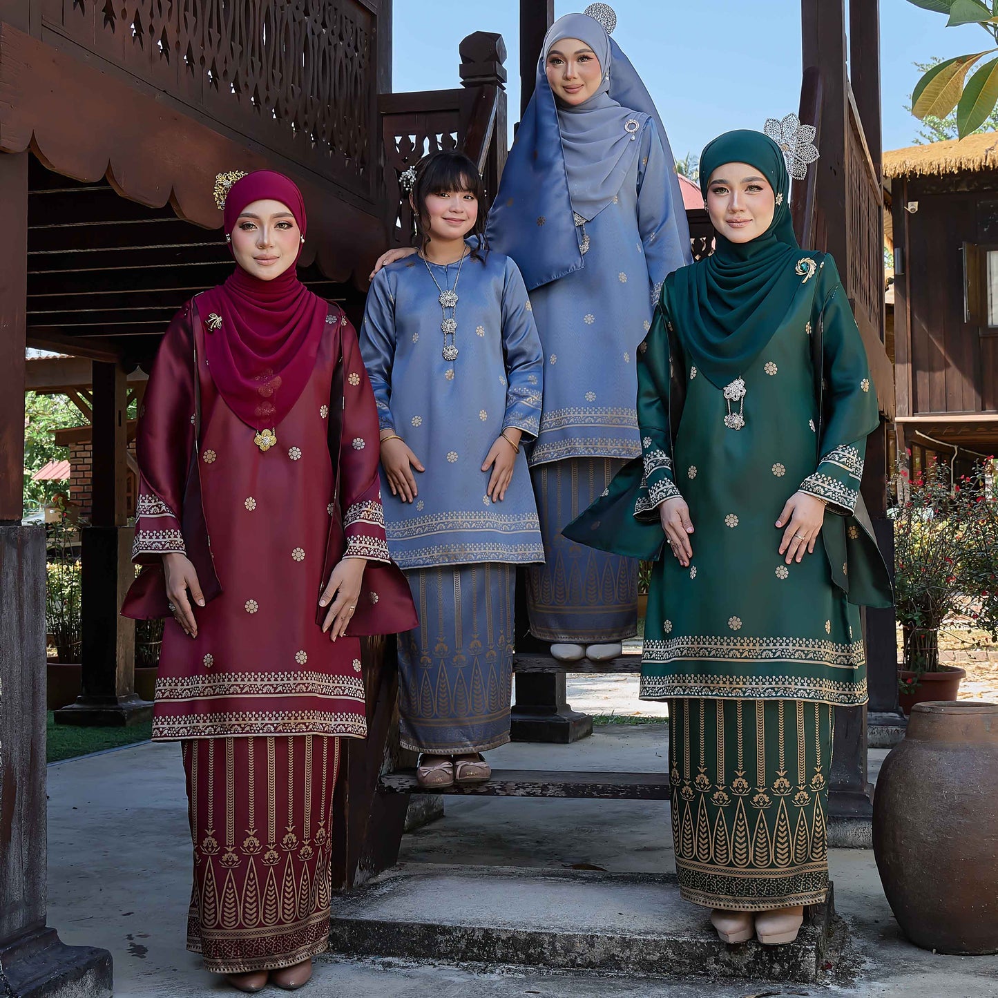 CLARA RIZQA - DHIA RATNA mom kurung cantik moden material thai tenun songket