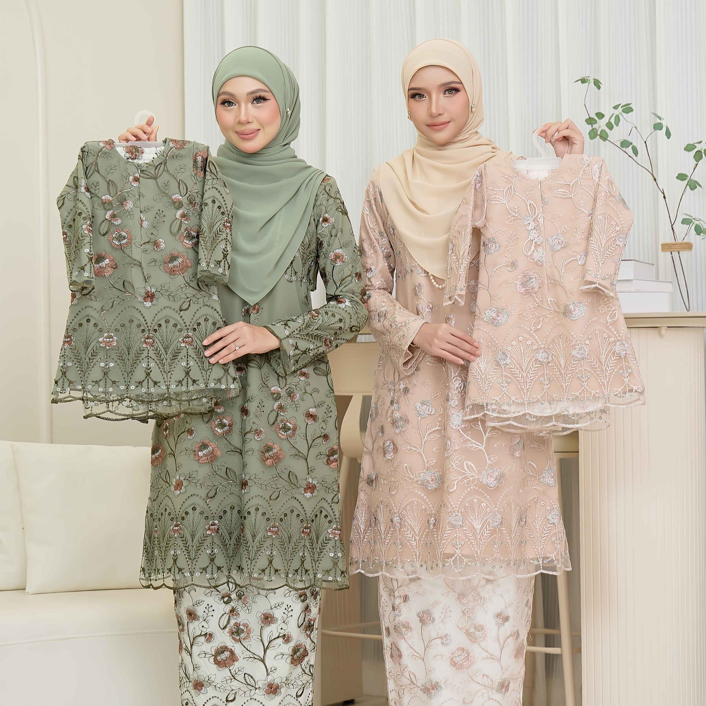 CLARA RIZQA - VANESSA baju kurung muslimah kids material premium como crepe + Lace
