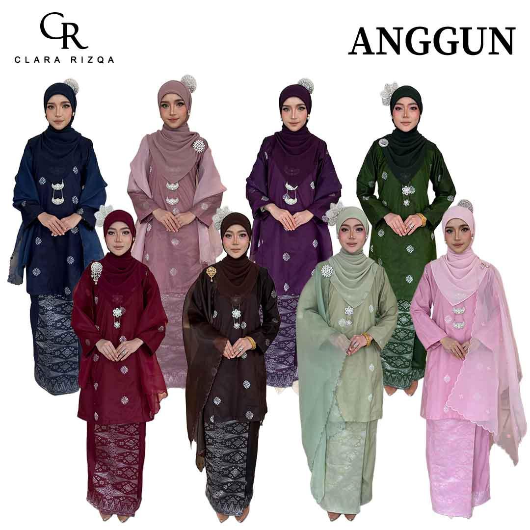CLARA RIZQA - ANGGUN Baju Kurung Pesak Material Songket Tenun Asli