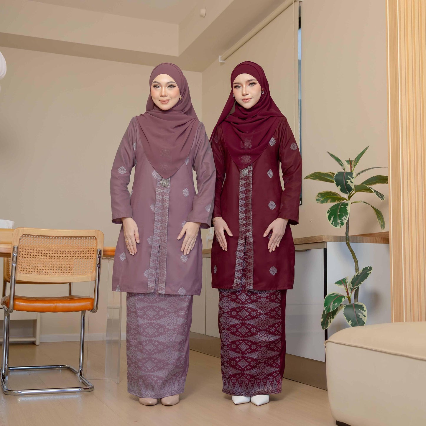 CLARA RIZQA Kebaya Mahsuri Baju Muslimah Material Songket Tenun Asli