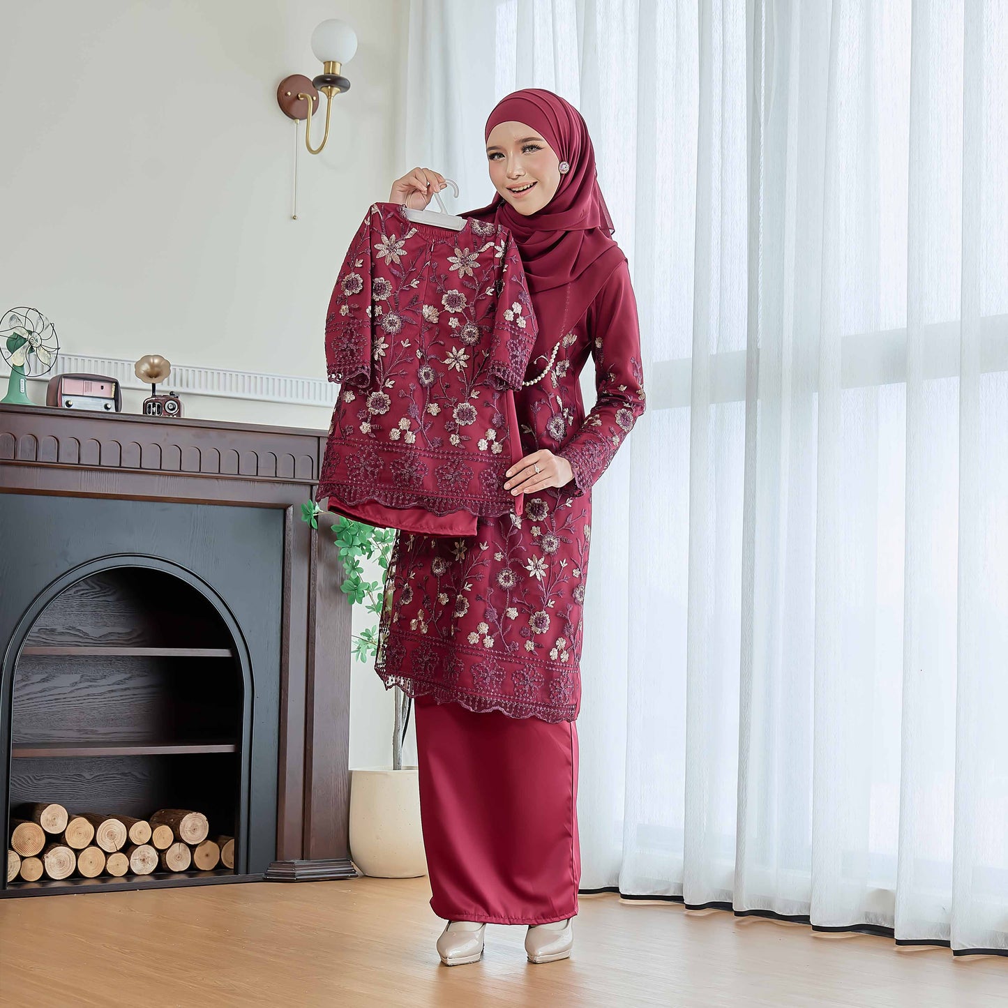 CLARA RIZQA - Catriona Kids baju kurung muslimah material premium pearl skin with lace