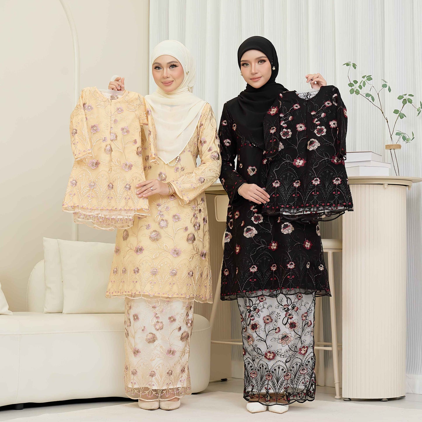 CLARA RIZQA - VANESSA baju kurung muslimah kids material premium como crepe + Lace