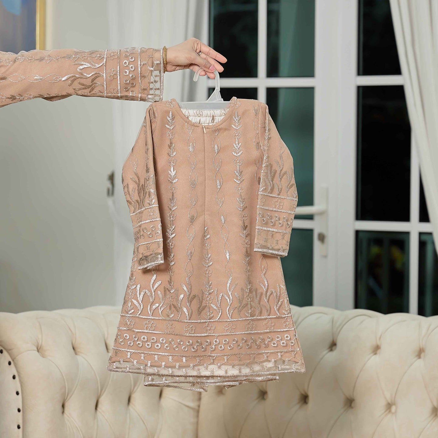 CLARA RIZQA - VIANNA baju kurung muslimah kids material premium como crepe + Lace