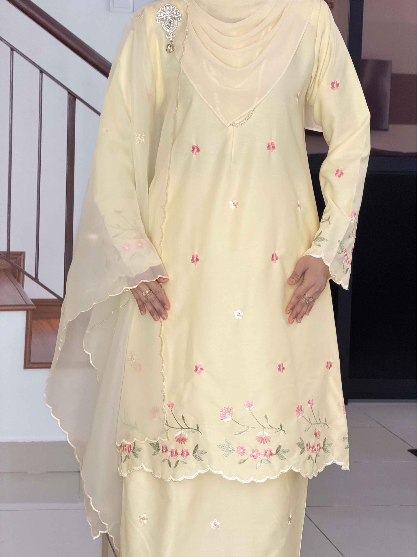 CLARA RIZQA - ROSSA mom baju kurung cantik moden material premium cotton embroidery