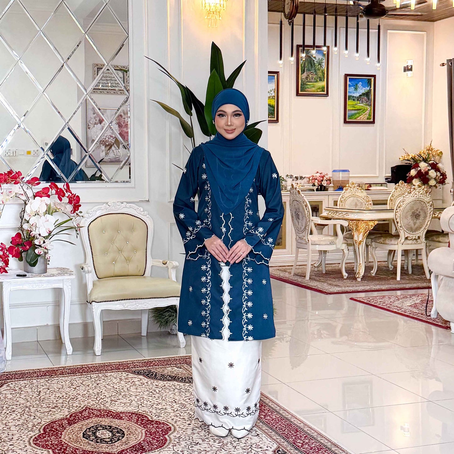 CLARA RIZQA - MELINDA baju kurung cantik moden material premium toyobo cotton